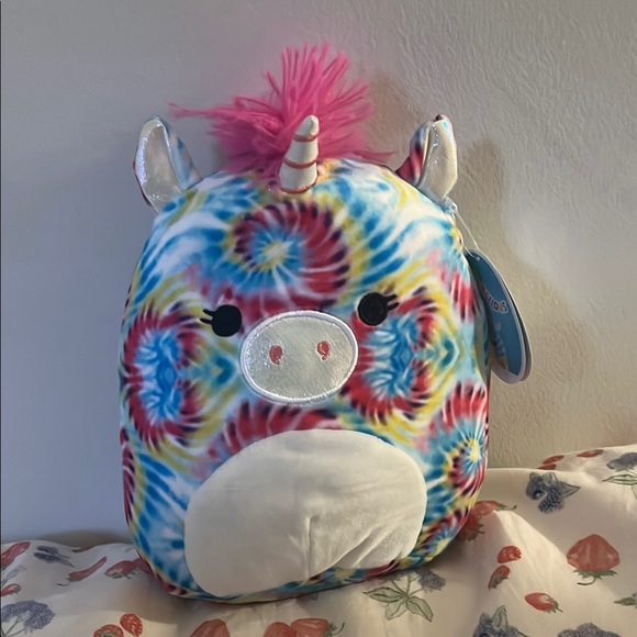 Rainbow Tie Dye Squishmallow Unicorn - Picture 1 of 3